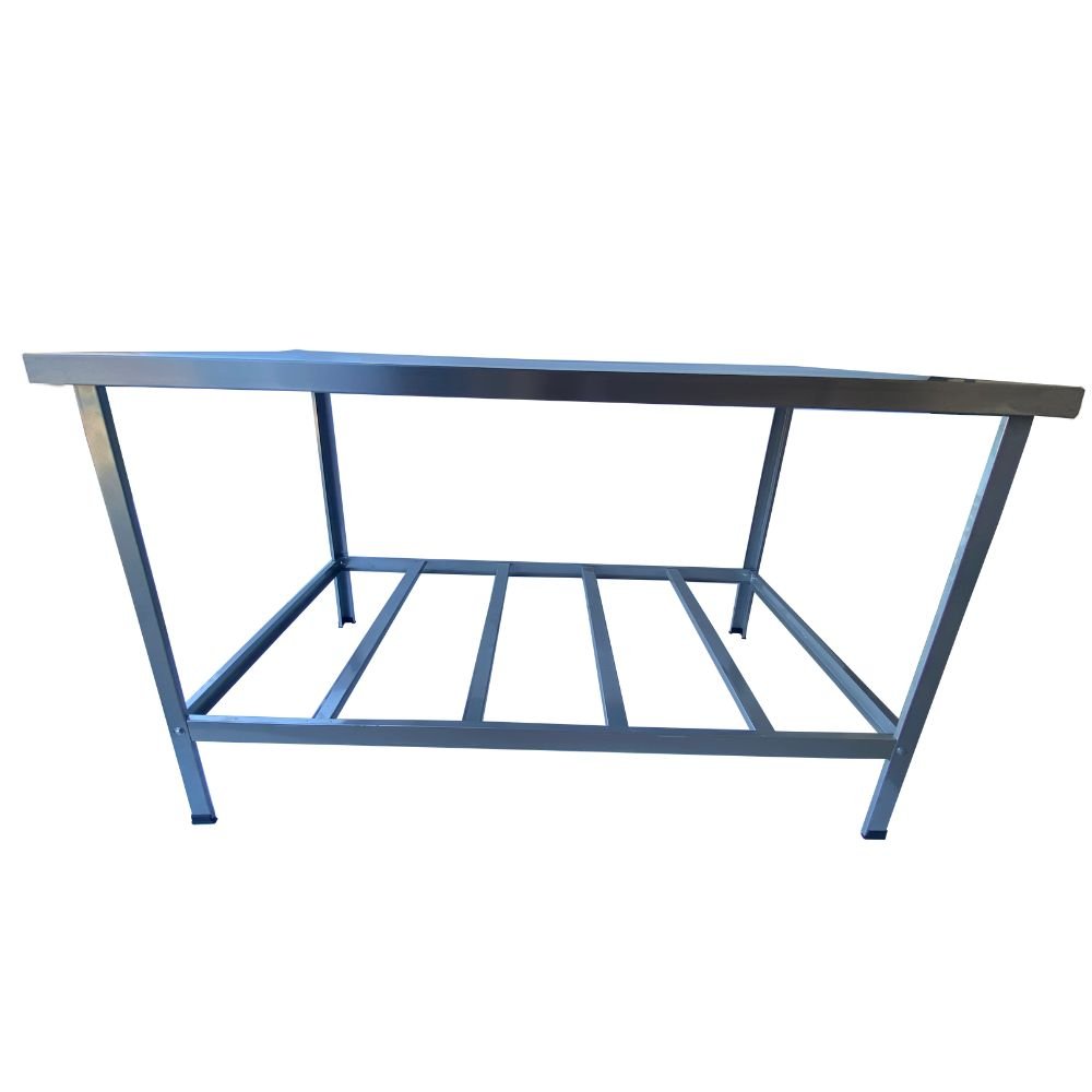 Mesa de Serviço MSI-07 150 x 70cm em Aço com 4 Travessas CEFAZ-MSI-07