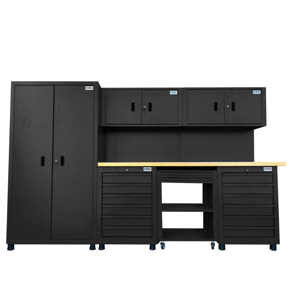 Armário Modulado para Oficina Preto Completo ORK-OFI-004P