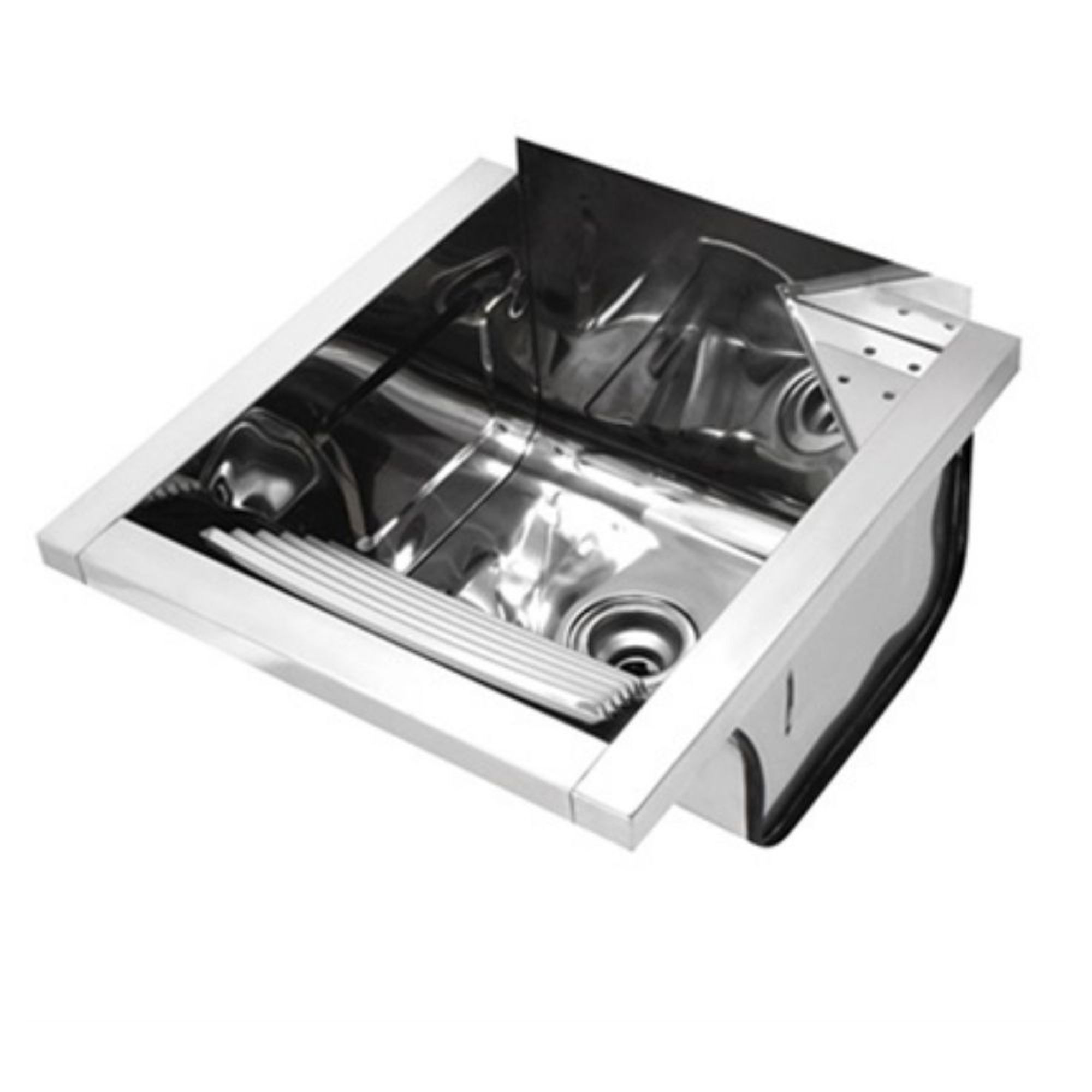 Tanque TS360 com Espelho 23 Litros Aço Inox Polido Docol