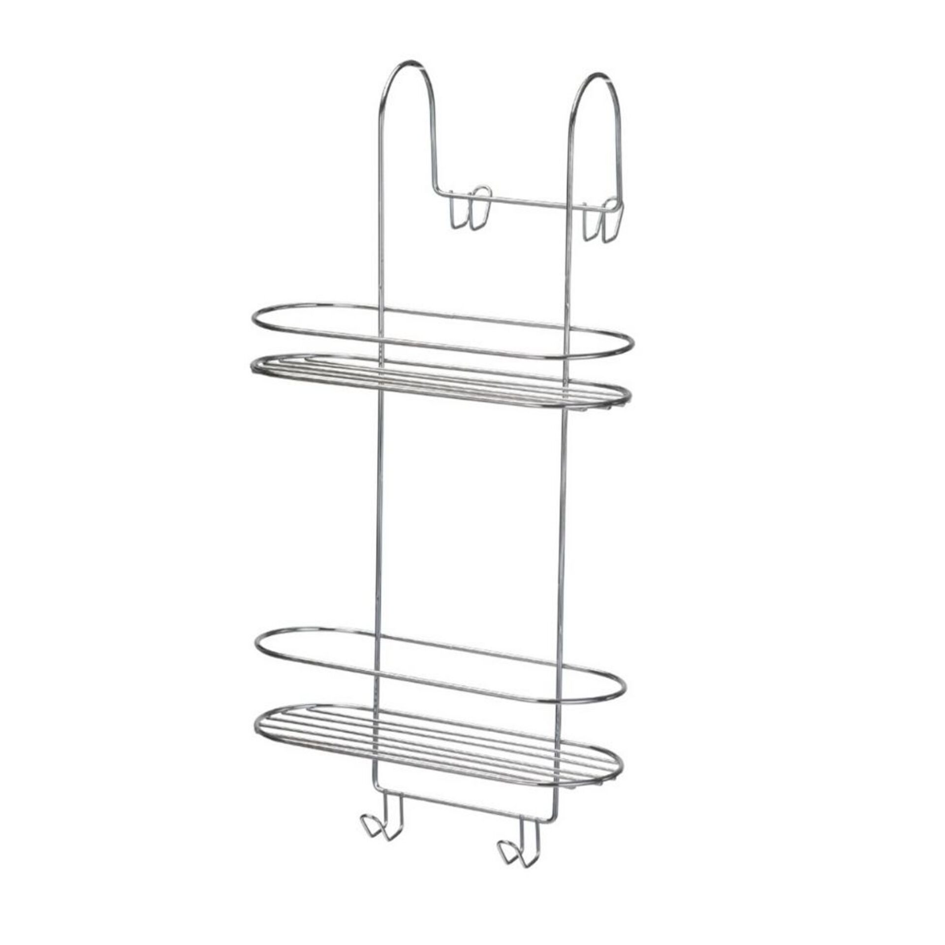 Porta Shampoo Duplo para Banheiro Aço Inox 44,5cm Arthi