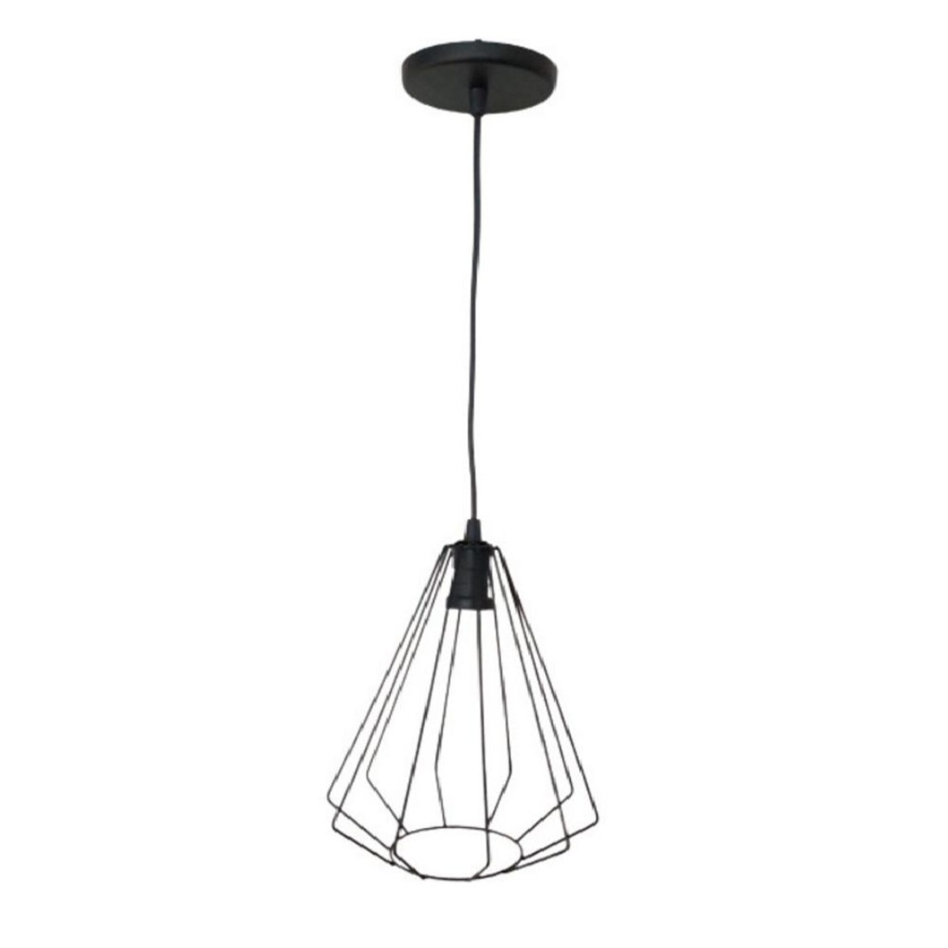 Pendente Cone Aramado em Metal para 1 Lâmpada E27 Art Line
