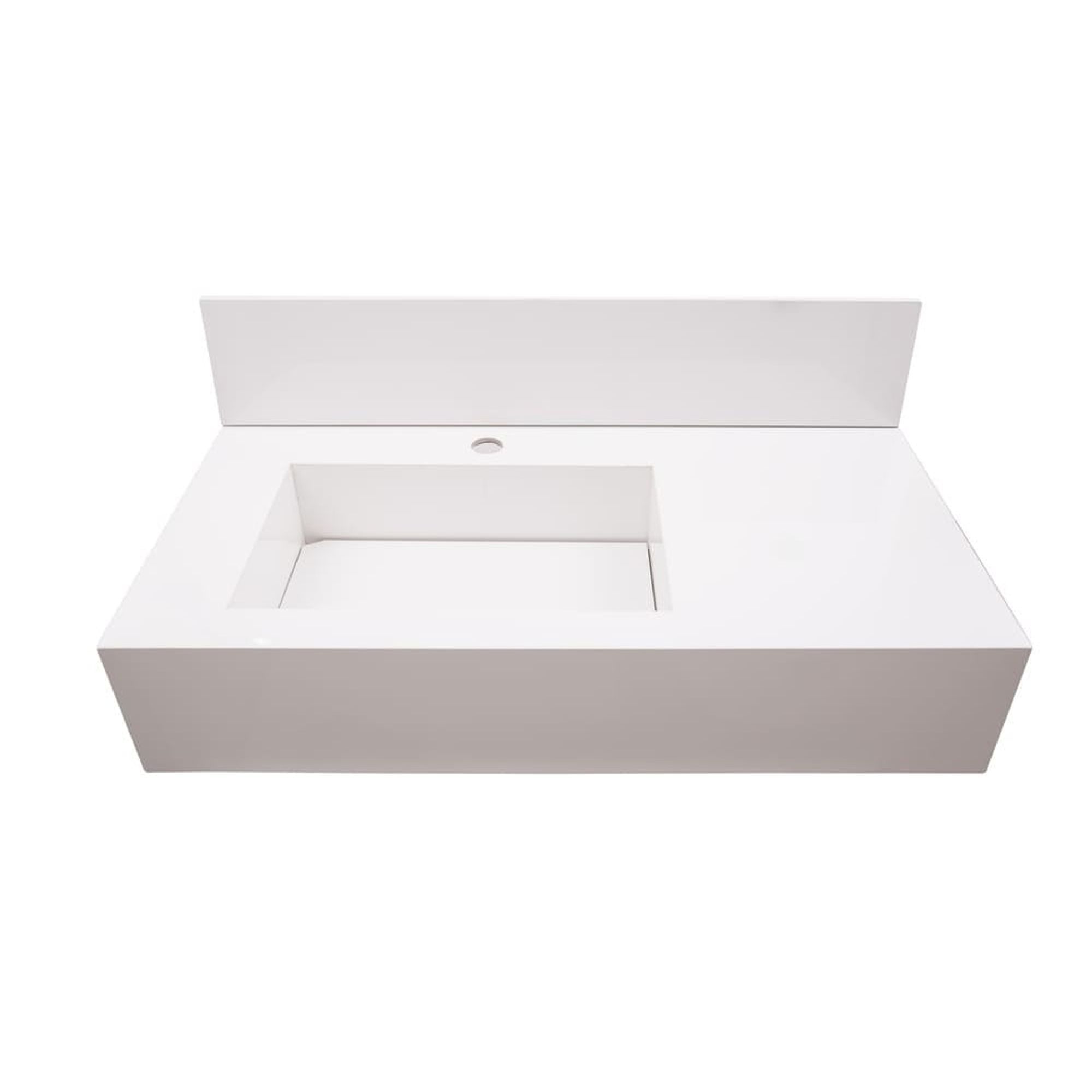 Bancada de Porcelanato para Banheiro Branco 80x40cm RG Nichos