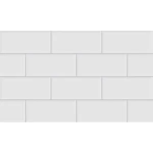 Revestimento York Delux Retificado Brilhante Branco 39x75cm 2,06m2