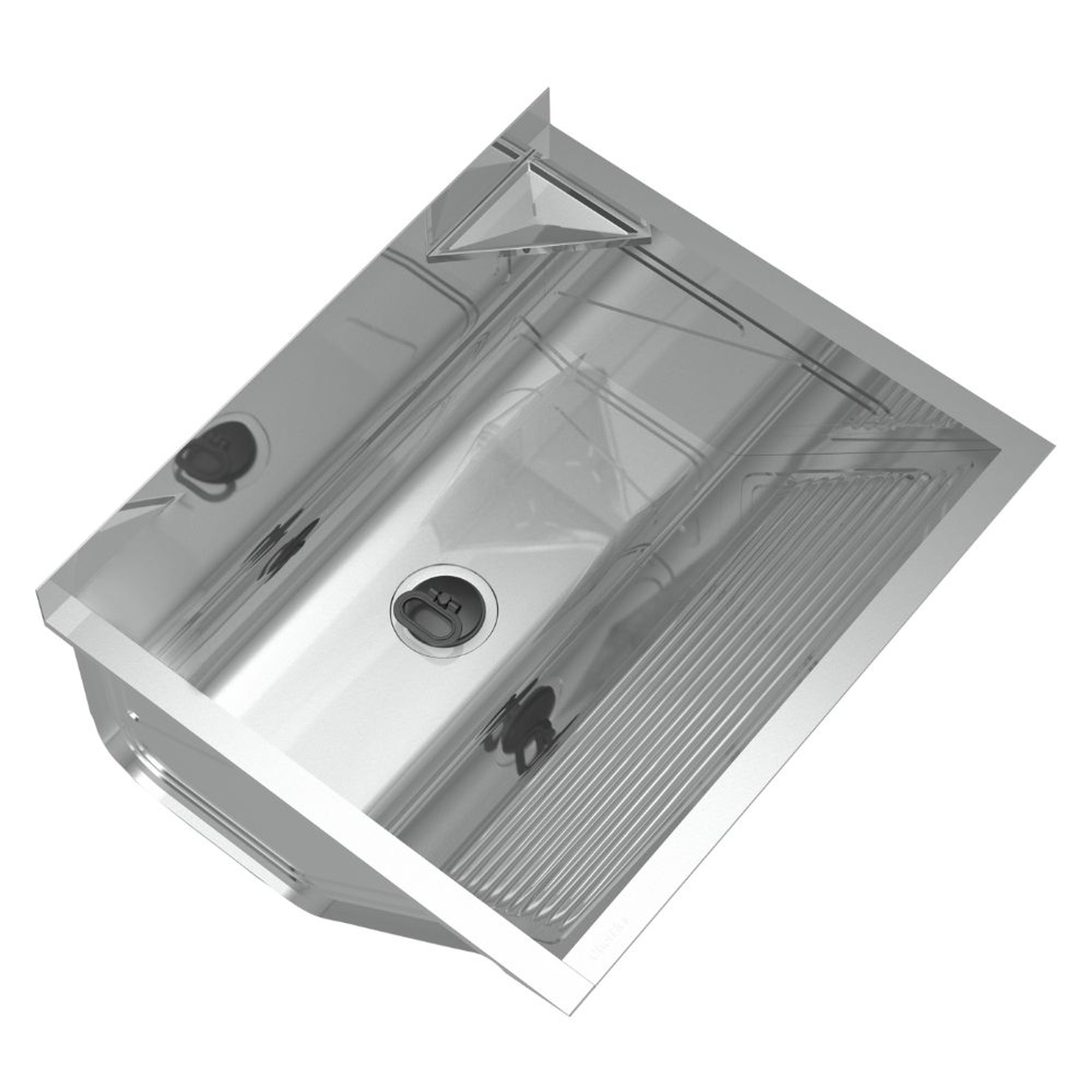 Tanque com Válvula e Suporte 32 Litros Aço Inox Brilhante Ghel Plus