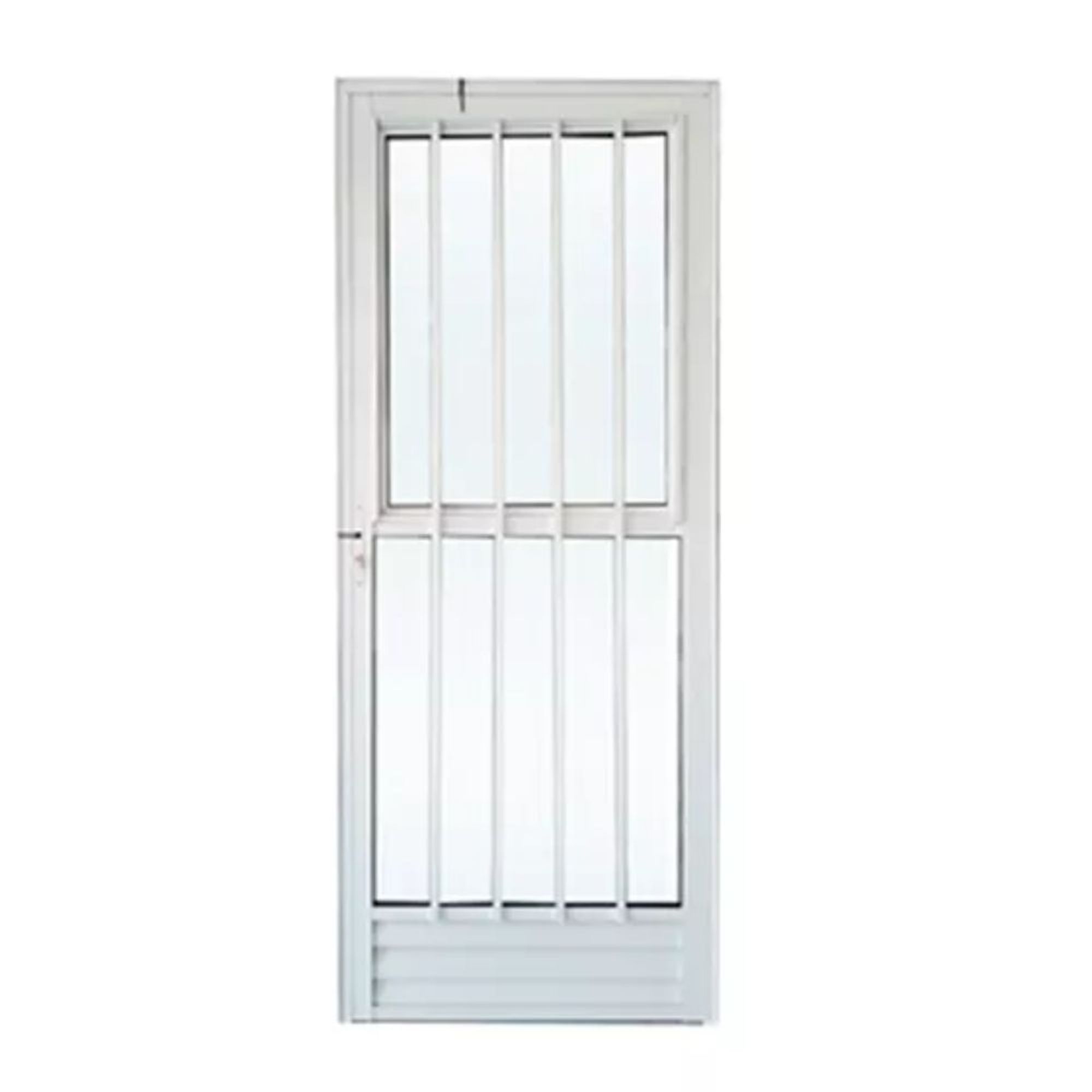 Porta Palito Alumínio Branco Vidro Liso 210x80cm Lider