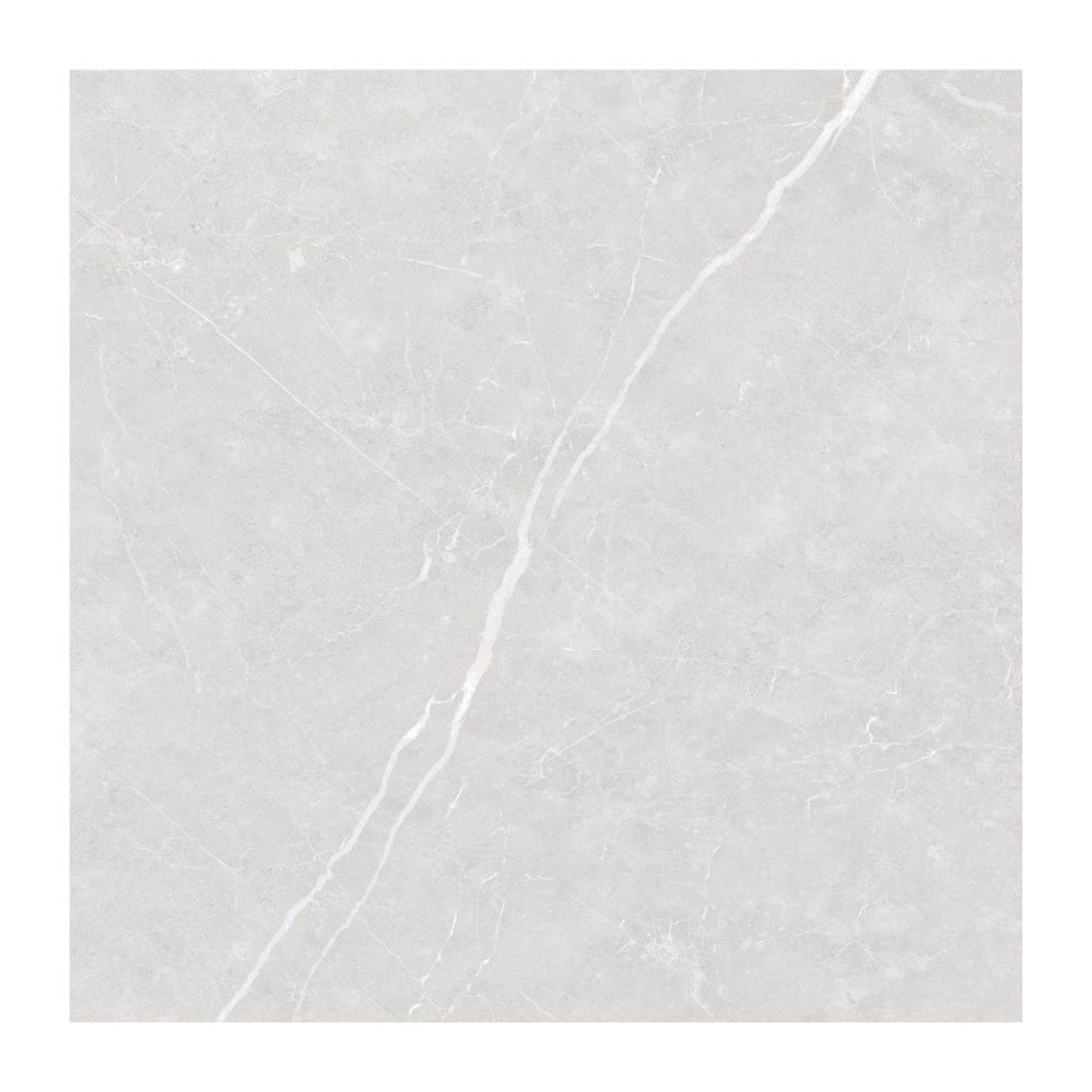 Porcelanato Venato Off White Retificado Polido Cinza 90x90cm 2,43m2