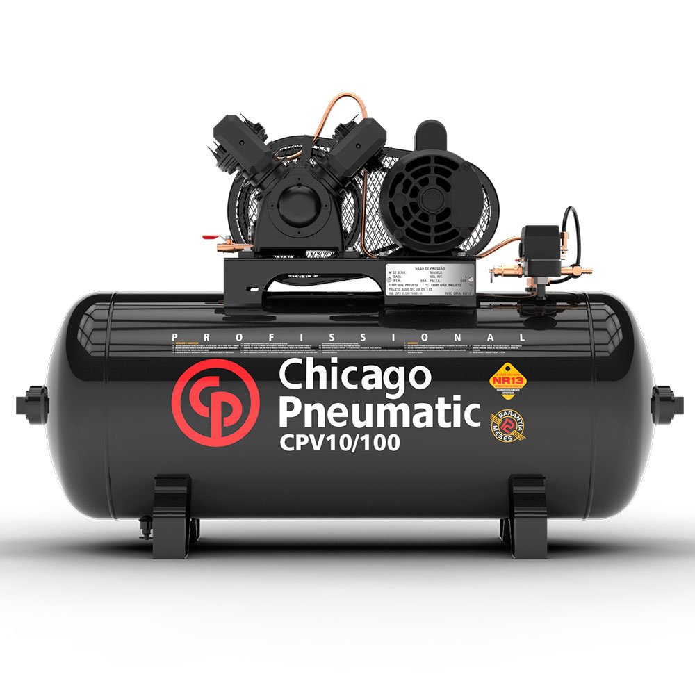 Compressor de Pistão 2HP 10 Pés 100L 110/220V CHICAGO-8969010000