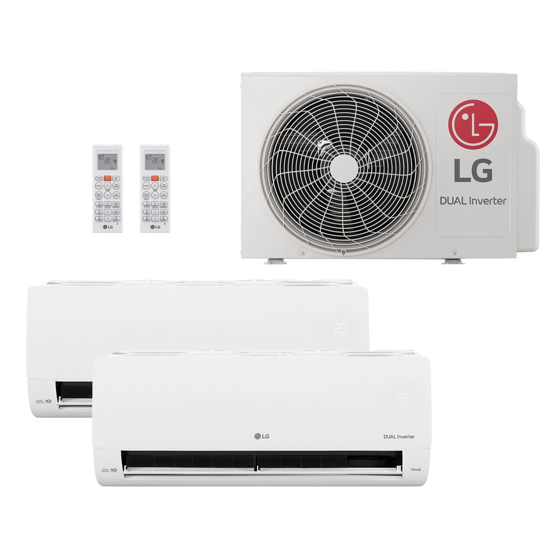Ar Condicionado Multisplit Inverter Frio 9000+12000BTUs com Wifi 220V Dual Inverter Voice Bi-Split LG