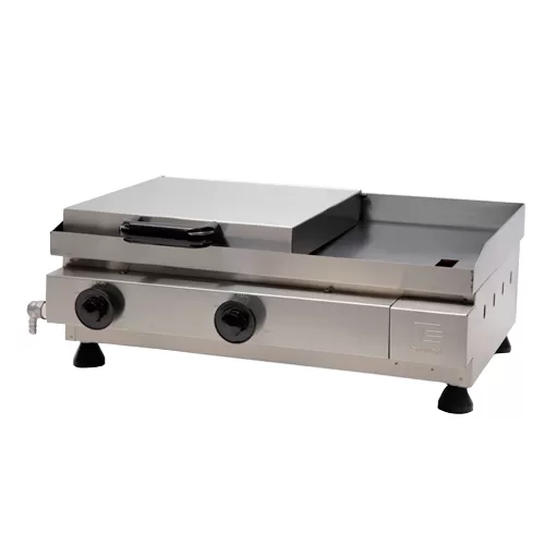 Chapa com Sanduicheira à Gás 60×40 Linha Prata – SCGP60