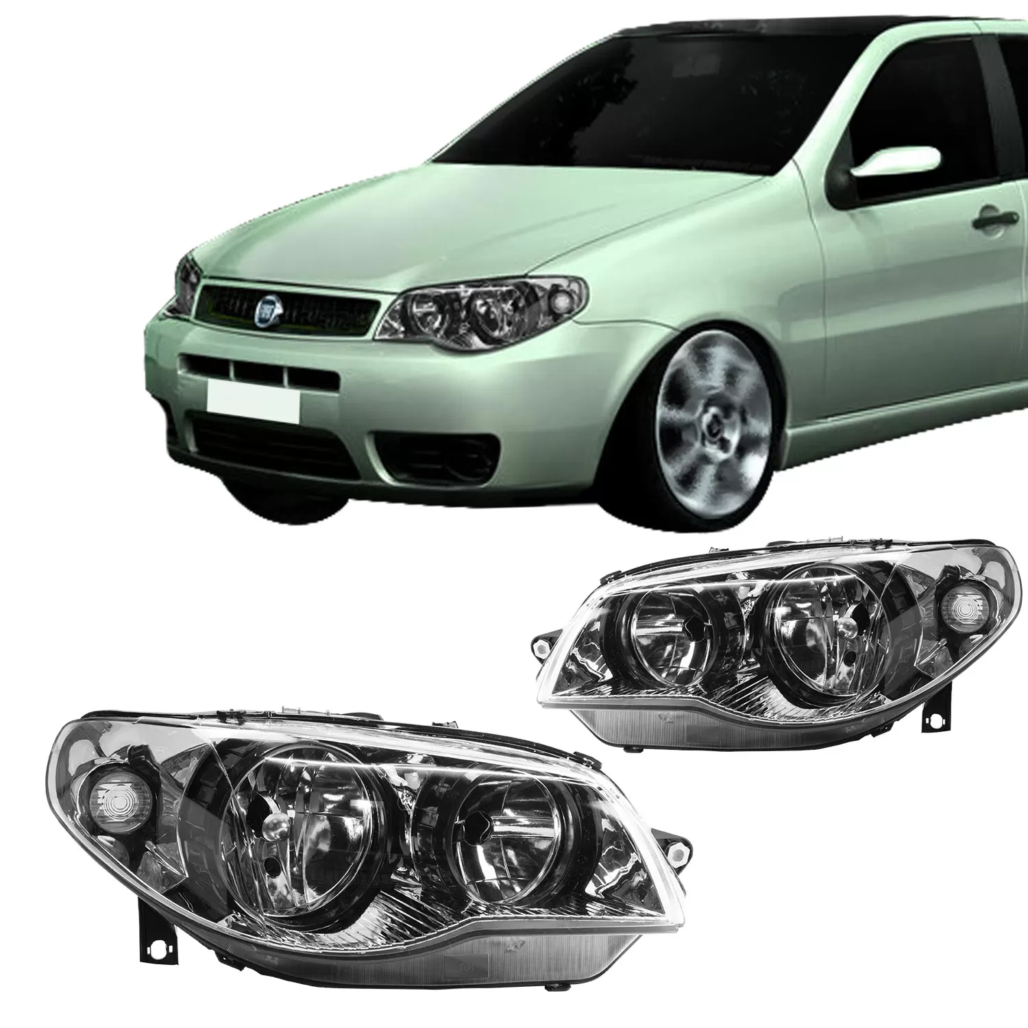 Farol Palio Siena Strada G3 04 a 16 Máscara Negra Foco Duplo – TFPG3