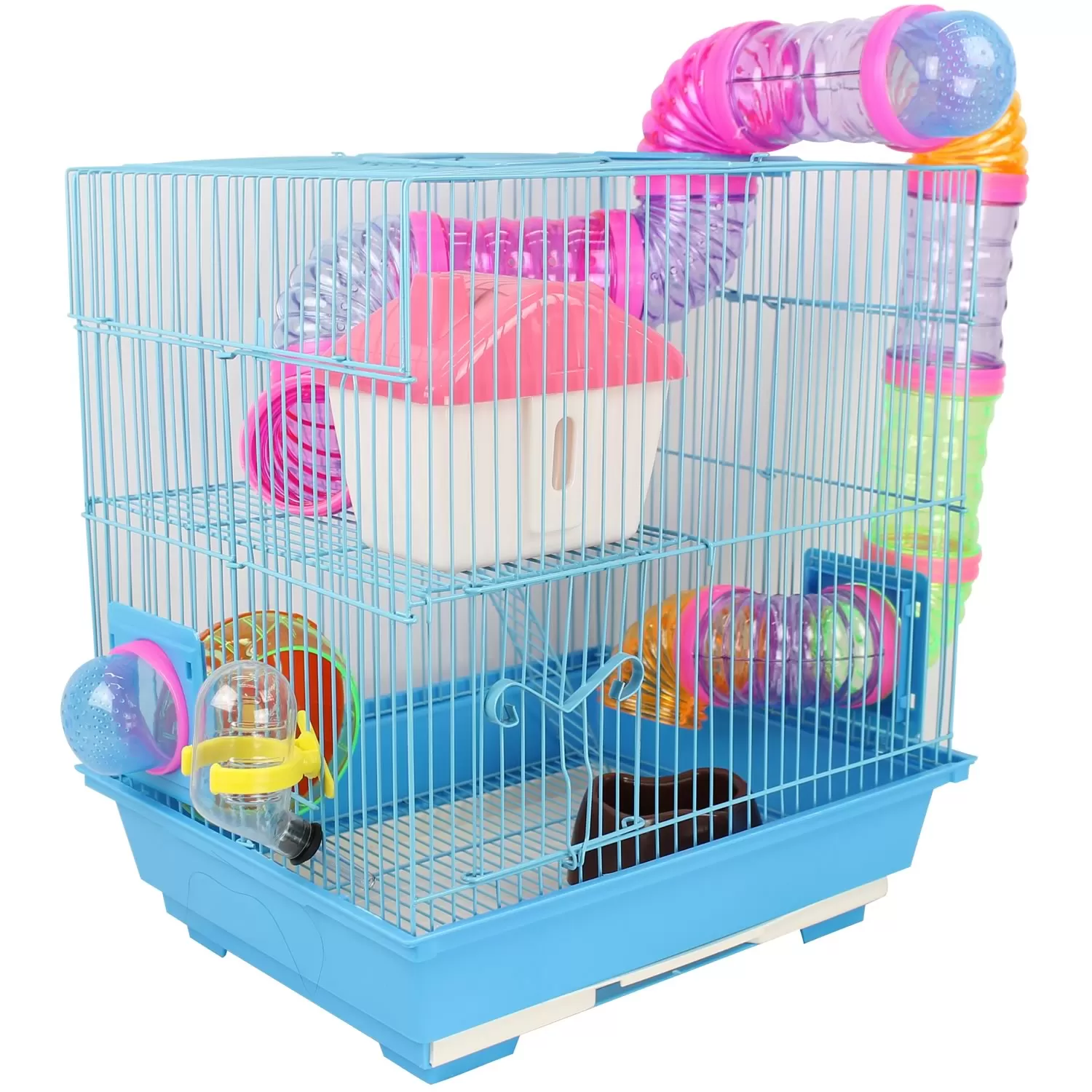 Gaiola Labirinto para Hamster 2 Andares – 38x35x28 cm