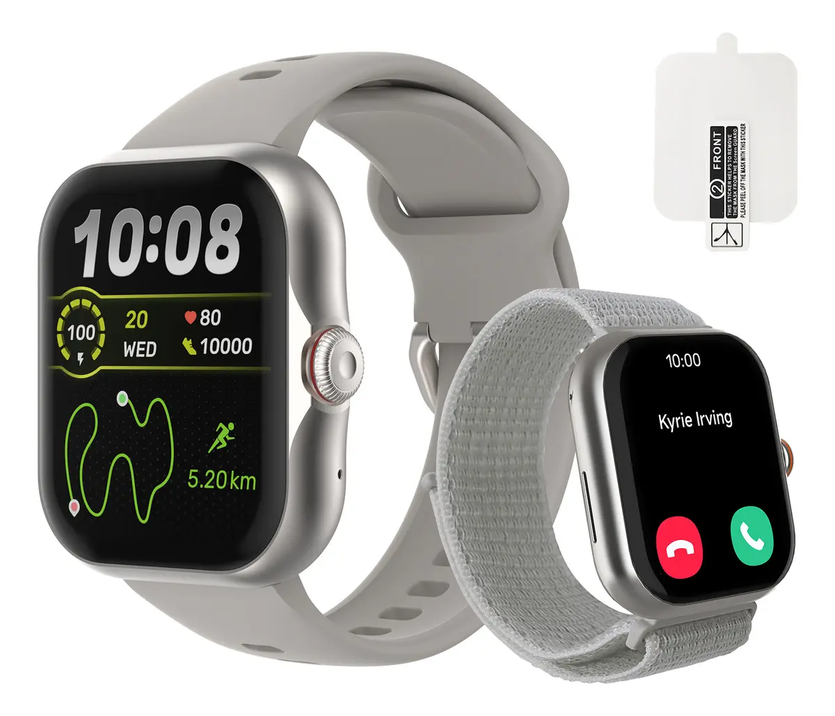 Smartwatch Bettdow Fb055 1.85equot; Esportivo Ia Gps 3atm Música Prateado