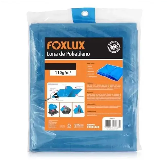 Lona Polietileno 6x5M FOXLUX - Alta Resistência e Impermeabilidade